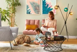 QUARTIER Sessel MATCH Stoffbezug rosa