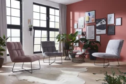 QUARTIER Sessel MATCH Stoffbezug rosa