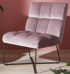 QUARTIER Sessel MATCH Stoffbezug rosa