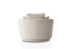 Sessel mit Hocker SPIN elfenbein