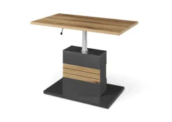 set one by Musterring Couchtisch QUINCY  95x48-68 cm Anthrazit/Coast Evoke Eiche