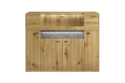 set one by Musterring Highboard DELTONA 154x122 cm Eiche Artisan Dekor / Sandstein