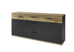 set one by Musterring Kommode QUINCY 180x82 cm Anthrazit/Coast Evoke Eiche