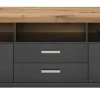 set one by Musterring Lowboard YORK 35 200x63 cm - anthrazit /Eiche Artisan