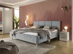 set one by Musterring Polsterbett CARY 180 x 200 cm gepolstert Hellblau