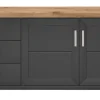 set one by Musterring Sideboard YORK 51 anthrazit /Eiche Artisan