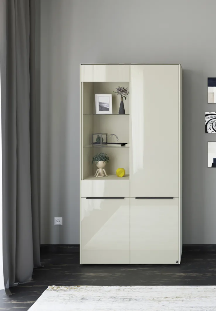 set one by Musterring Vitrine RENO 92x185 cm kaschmir