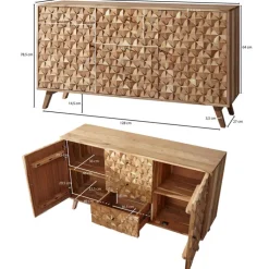 Sideboard 140 x 78,5 cm braun