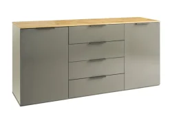 Sideboard 187 x 83 cm grau/braun
