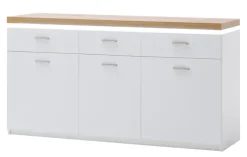 QUARTIER Sideboard AARON weiß/ braun
