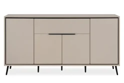 Sideboard ARONA 175 x 90 cm sandfarben/schwarz
