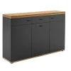 Sideboard BOGOTA 150 x 96 cm Wildeiche massiv/anthrazit