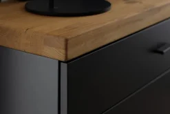 Sideboard BOGOTA 150 x 96 cm Wildeiche massiv/anthrazit