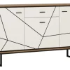 QUARTIER Sideboard BROLO 167 x 90,3 cm weiß/ schwarz