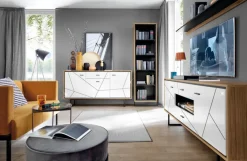 QUARTIER Sideboard BROLO 167 x 90,3 cm weiß/ schwarz