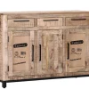 QUARTIER Sideboard CHASE 130 x 86 cm Mango massiv/schwarz