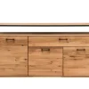 Sideboard FRAME 135 x 92 cm Eiche massiv natur geölt/schwarz