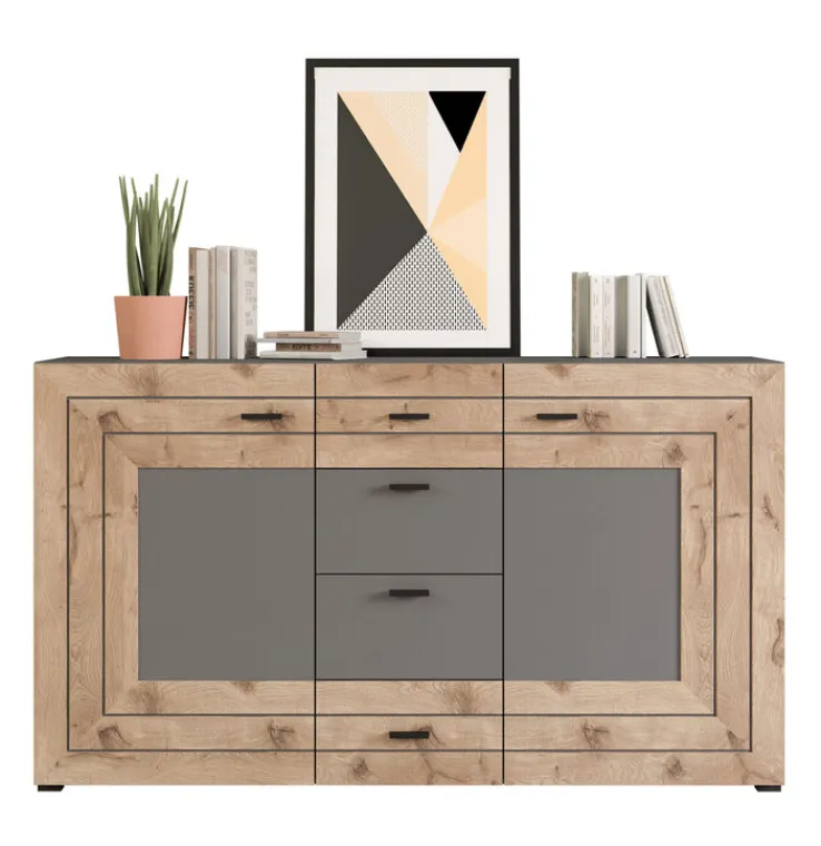 QUARTIER Sideboard FRENO Oak/ grau