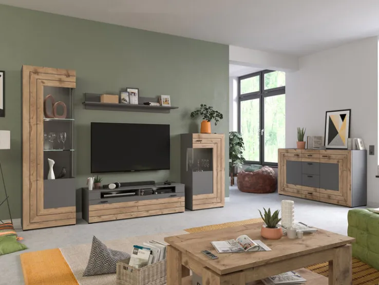 QUARTIER Sideboard FRENO Oak/ grau