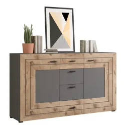 QUARTIER Sideboard FRENO Oak/ grau