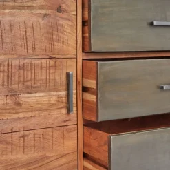 QUARTIER Sideboard JOHNSON 175 x 77 x 40 cm in Braun/Grau