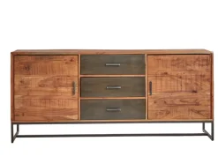 QUARTIER Sideboard JOHNSON 175 x 77 x 40 cm in Braun/Grau