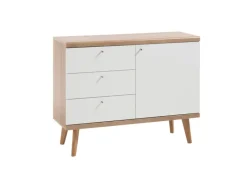 Sideboard LENA_MERLE 107 cm Eiche Riviera NB/ weiß matt
