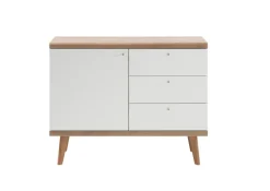 Sideboard LENA_MERLE 107 cm Eiche Riviera NB/ weiß matt