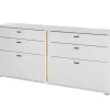 Sideboard LONG ISLAND 200 cm weiß/ Wotan Eiche