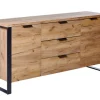 Sideboard LOOP 150 x 76 cm Kerneiche-Dekor/anthrazit