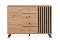 QUARTIER Sideboard MEDAN 118 x 85 cm Artisan Oak / anthrazit