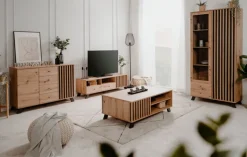 QUARTIER Sideboard MEDAN 118 x 85 cm Artisan Oak / anthrazit