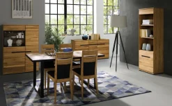 Sideboard MILO 163 x 83 cm Eiche teilmassiv