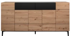 Sideboard NOLA 180 x 90 cm Artisan Oak-Dekor/schwarz