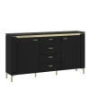 QUARTIER Sideboard NORICA 155,3x87,3 cm schwarz matt