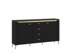 QUARTIER Sideboard NORICA 155,3x87,3 cm schwarz matt