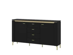 QUARTIER Sideboard NORICA 155,3x87,3 cm schwarz matt