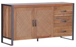 QUARTIER Sideboard TOM 150 x 80 cm Akazie massiv/anthrazit