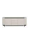 QUARTIER Sideboard VODOL 205x78 cm Sand/Schwarz
