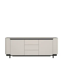 QUARTIER Sideboard VODOL 205x78 cm Sand/Schwarz