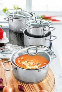 Silit Topfset ALICANTE 4-teilig Edelstahl silberfarbig