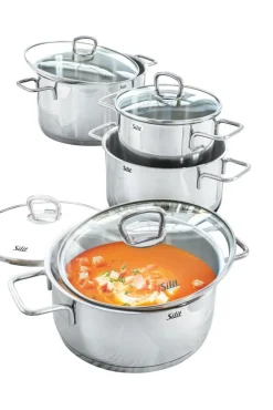 Silit Topfset ALICANTE 4-teilig Edelstahl silberfarbig
