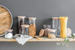 SIMAX Vorratsglas mit Holzdeckel 2000 ml Sicherheitsglas transparent