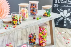 SIMAX Vorratsglas mit Holzdeckel 2000 ml Sicherheitsglas transparent