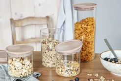 SIMAX Vorratsglas mit Holzdeckel 2000 ml Sicherheitsglas transparent