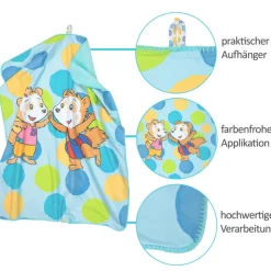 Smithy by Dagmar Nelk Smithy Kinderdecke BOBO SIEBENSCHLÄFER 75 x 90 cm blau