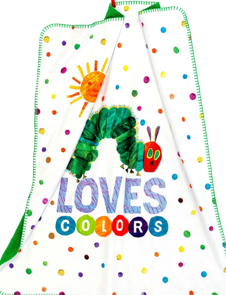 Smithy by Dagmar Nelk Smithy Kinderdecke RAUPE NIMMERSATT 75 x 90 cm weiß/mehrfarbig