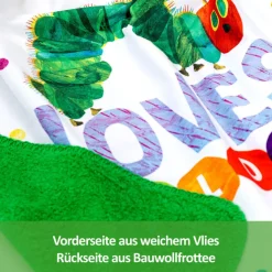 Smithy by Dagmar Nelk Smithy Kinderdecke RAUPE NIMMERSATT 75 x 90 cm weiß/mehrfarbig