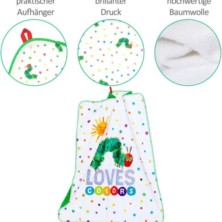 Smithy by Dagmar Nelk Smithy Kinderdecke RAUPE NIMMERSATT 75 x 90 cm weiß/mehrfarbig