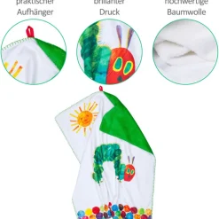 Smithy by Dagmar Nelk Smithy Kinderdecke RAUPE NIMMERSATT 75 x 90 cm weiß